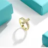 T Home T-förmiger Ring aus Roségold mit Diamantgeflecht, rot mit Diamant und weißem Perlmuttring, modisches Weihnachtsgeschenk