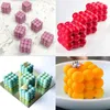 Baking Moulds Silicone Cube Mold 6 Holes Peach 3D Cake Mousse For Ice Creams Chocolates Pastry Bakeware Dessert Art Pan Drop