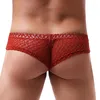 Mutande Intimo uomo Erotico Sexy Pizzo trasparente Prospettiva Mesh Rigonfiamento Pouch Calzoncillo Hombre Boxerpara Sous Vetement Homme Boxer