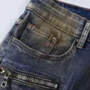 Designer Kleding Amires Jeans Denim Broek Amies High Street Modemerk Broken Hole Motorcycle Spliced Jeans Mens Slim Fit Small177