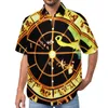 Chemises décontractées pour hommes chemise d'astrologie soleil et lune plage ample hawaïen Cool Blouses à manches courtes graphique vêtements surdimensionnés