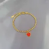 Braccialetti di collegamento Braccialetto di fascino del cuore di modo per i gioielli delle donne Acciaio inossidabile Star Girl Y2K Pulseras Regalo della sposa di nozze