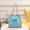 Borse a tracolla Borsa da donna 2023 Nuova lettera stampata Bright Face Handheld Shopping Bag Borse casual