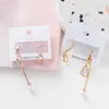 Stud Earrings Shell Gourd For Women Stainless Steel Tassel Pearl Earings Korean Brand Jewelry Z136