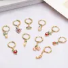 Hoop Earrings Wholesale Summer Crystal Fruit Cute Cherry Pineapple Pendant Drop For Women Party Ear Ring Jewelry Accessories 2023