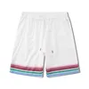 Survêtements pour hommes Color Match Striped Pattern Hawaii Beach Shorts Set pour hommes Revers Chemises décontractées Été Surdimensionné Lâche Hip Hop Survêtement 230804