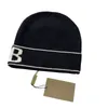 2023 Hot Selling High Quality B-letter Autumn and Winter Knitted Hat Women's Men's Small Cap Without Brim Fashion Designer Skeleton Woolen Versatile Style