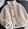 Pelliccia da donna Indumento reversibile Pelle scamosciata Giacca di peluche integrata Cappotti Donna particolarmente foderata Inverno In abiti esterni