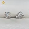 5.0mm Zuanfa Vis Retour Gra Certificat Moissanite S925 Boucles D'oreilles