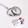 Pendant Necklaces 2023 Valentine Days Gifts I Love You To The Moon And Back Stainless Steel Floating Locket Necklace With 7pcs Charms Ladies