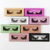 1PAIR FAUX 3D MINK LASHES رموش كاذبة مصنوعة يدويًا يدويًا رفيعًا طويلًا رموشًا طبيعية لمكياج العين الرموش E490