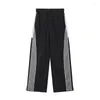 Pantaloni da uomo Hip-Hop Sport da donna Pantaloni larghi lunghi dritti gamba larga fuori primavera autunno pantaloni tasche con coulisse