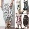 Pantalons pour hommes pantalons décontractés mode mollet longueur été hommes Style chinois motif recadrée Streetwear Harem