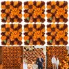 Dekorativa blommor 6st Panels Artificial Wall Screen Romantic Floral Backdrop Hedge Fall Harvest Home Decor Wedding Party Bakgrund