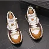 New color matching retro casual shoes, platform shoes for men and women with the same trend lace-up shoes.