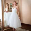 Long White Bridesmaid Prom Dresses Fashion Spring Chiffon and Strap Womens Elegant Wedding Sexy Corset Satin Wed Tail Dress Gown 403