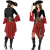 Thème Costume Ataullah Femme Caraïbes Pirates Capitaine Viens Halloween Jeu de Rôle Cosplay Costume Medoeval Gothique Fantaisie Femme Robe DW004 L230804