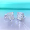 Boucles d'oreilles en moissanite à la mode pour femmes de haute qualité Bling Diamond Radiant Cut 1 Carat