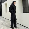 Herren Hoodies SYUHGFA Trend Herbst Doppelkopf Reißverschluss Schulterpolster Kapuzenpullover Koreanischer Stil Mode Flut Kleidung