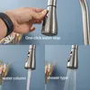 Svart borstat kökskran Dra ut Spout Kitchen Sink Mixer Tap Stream Sprayer Head 360 Rotation Kitchen Faucet Torneira