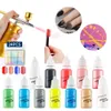 Vernis à Ongles 12PCS DIY Aérographe Nail Art Encres Peinture Acrylique Encre Ensemble Aérographe Pigments pour Spray Art Pochoirs À Ongles Peinture Outils À Ongles 10 / 29ml 230804