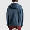 Tissu lourd Bleu Zipper Hoodie Hommes Femmes 1 1 Meilleure Qualité Classique Brodé Manteaux Patchwork Capsule Zip T230806