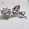 Bijoux Moisanite 925 Silver Sterling Fast Livrot VVS Gra Iced Out Moissanite Diamond Stud Hop Hop Earge