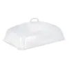 Ensembles de vaisselle rond blanc Table à manger couvercle Transparent couvercle anti-poussière Film de protection pratique gâteau dôme pain plastique