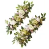 Flores decorativas 2 pçs flor artificial rosa floral arco de casamento pano de fundo decoração festa mesa de jantar arranjo de parede sinal de boas-vindas videira