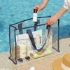 Sacos de armazenamento verão multifuncional PVC impermeável bolsa de natação transparente grande capacidade portátil ao ar livre praia produtos de higiene pessoal bolsa