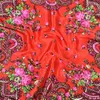 Szaliki 95 95 cm Rosyjski kwiatowy jedwabny szalik dla kobiet luksusowy nadruk kwiatowy satynowy kwadratowy chusteczka chusteczka etniczna szal głowica