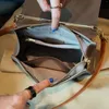 Evening Bags Stylish Fan-shaped Hit-color Saddle Tote Large Cowhide Leather Women's Shoulder Messenger Bag Luxury Hand Beige