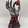 Decorative Objects Figurines Berserk Hand of God Resin Ornament 26CM Mad God Death Demon Right Hand Berserk Skull Rune Decor Crafts Fear Home Decoration 230804