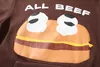 Männer Hoodies Sweatshirts Cartoon Gesicht Hamburger Drucken Mit Kapuze Fleece Hoodies Männer Streetwear Fremde Dinge Lose Oversize Pullover Sweatshirts T230921