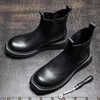 2024 Leather Men's Platform Winter Genuine Warm British Style Retro Business Wedding Social Shoes Boot 51
