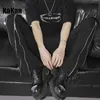 Jeans masculinos Kakan Europeu e American Hip-Hop Zipper Split Jeans para homens High Street Split Split Ligem