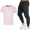 Men's Tracksuits Diy Luxury T-shirt Pants Suit Brand Short Sleeved Set Printed Cotton Shirts Jogging Sweatpants Male Sportswear