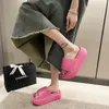 Chinelos femininos estilo de rua verão salto alto grosso chinelos chinelos feminino clipe dedo do pé plataforma sapatos femininos
