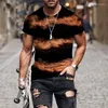 Men's T Shirts 2023 Speckled Tie Dye Mönster Skjorta Män roliga t-shirts 3D Menskläder Fashion Slim Streetwear Tops