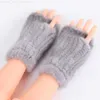 Grace GM Kvinnor Sticked Mink Fingerless Handskar Vinter Strong Elasticitet REAL FUR MITTENS FÖR DAMER KALT VÄDER L230804 DBG B B