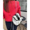 Backpack Women Korea autumn winter mini chains backpack female ins student oil wax leather shoulder bag travel bagpack black rucksack sac J230806