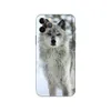 Mode Loup Soft TPU Case Pour Iphone 15 Pro MAX 14 Plus 13 12 11 XR XS 8 7 iPhone15 Animal Fire Moon Silicone Smart Mobile Téléphone Portable Couverture Arrière Peau En Gros