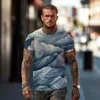 T-shirts pour hommes Sports d'été Fitness T-shirts Mode Col rond Confortable Décontracté Impression 3D Fête de bureau
