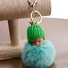 Anahtarlık 10 adet/çok sevimli peluş anahtar anahtar uyku bebek pompom anahtarlık oyuncakları kızlar için kawaii çanta kolye takı