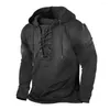 Men's Hoodies Men Spring Top Stylish Casual Lace Up Soft Hoodie Wear-resistant Male Clothes