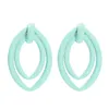 Boucles d'oreilles Dvacaman arrivée déclaration couleur bonbon irrégulière métal peinture en aérosol pour les femmes Punk bijoux en or