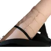 Anklets 2023 Titanium Staflic Stavel شراكيل سلسلة للنساء عتيقة أزياء مثيرة جسم الفخذ مجوهرات هدية عيد ميلاد أنثى هدية