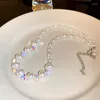 Choker 43 cm Geometrische Wassertropfen Perlenkette Sommer Französisch Süße Fee Kragen Kette Geburtstagsgeschenk Für Frauen Mädchen Schmuck Zubehör