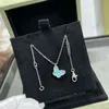 dupe brand top quality natural Turquoise mini butterfly necklace earrings for women pendant necklace trendy jewelry set