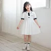 Sukienki dla dziewczynek 2023 Korea Summer Cotton Gilrs Ubrania Polo Obroża Polo Preepy Princess Sukienka